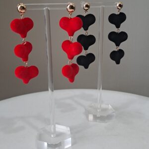 Heart Shaped Drop Earrings