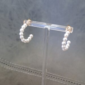 Small Pear Beaded Hoops