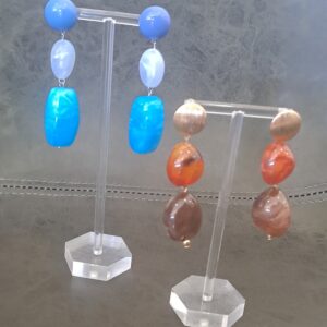 Resin Beaded Drop Earrings